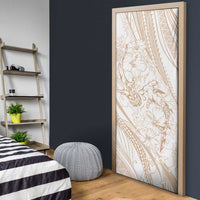 Sharks Couple Dreamy Polynesians Floral Sea Door Cover Hazel - Polynesian Pride