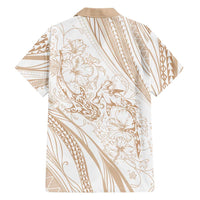 Sharks Couple Dreamy Polynesians Floral Sea Family Matching Off Shoulder Maxi Dress and Hawaiian Shirt Hazel LT7 - Polynesian Pride