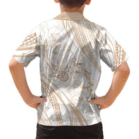 Sharks Couple Dreamy Polynesians Floral Sea Family Matching Off Shoulder Short Dress and Hawaiian Shirt Hazel LT7 - Polynesian Pride
