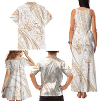 Sharks Couple Dreamy Polynesians Floral Sea Family Matching Tank Maxi Dress and Hawaiian Shirt Hazel LT7 - Polynesian Pride
