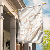 Sharks Couple Dreamy Polynesians Floral Sea Garden Flag Hazel - Polynesian Pride