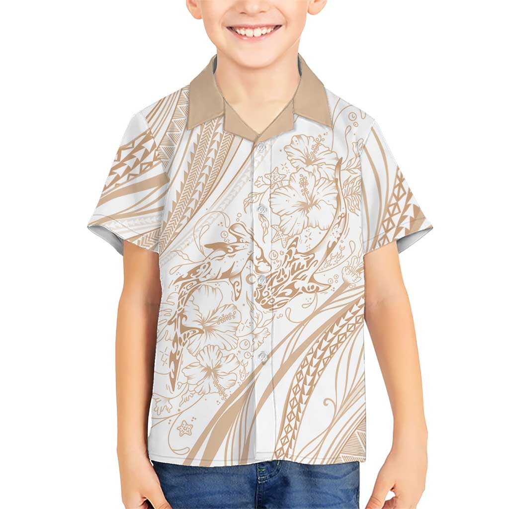 Sharks Couple Dreamy Polynesians Floral Sea Hawaiian Shirt Hazel - Polynesian Pride