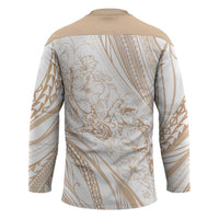 Sharks Couple Dreamy Polynesians Floral Sea Hockey Jersey Hazel - Polynesian Pride