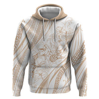 Sharks Couple Dreamy Polynesians Floral Sea Hoodie Hazel - Polynesian Pride