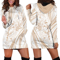 Sharks Couple Dreamy Polynesians Floral Sea Hoodie Dress Hazel - Polynesian Pride