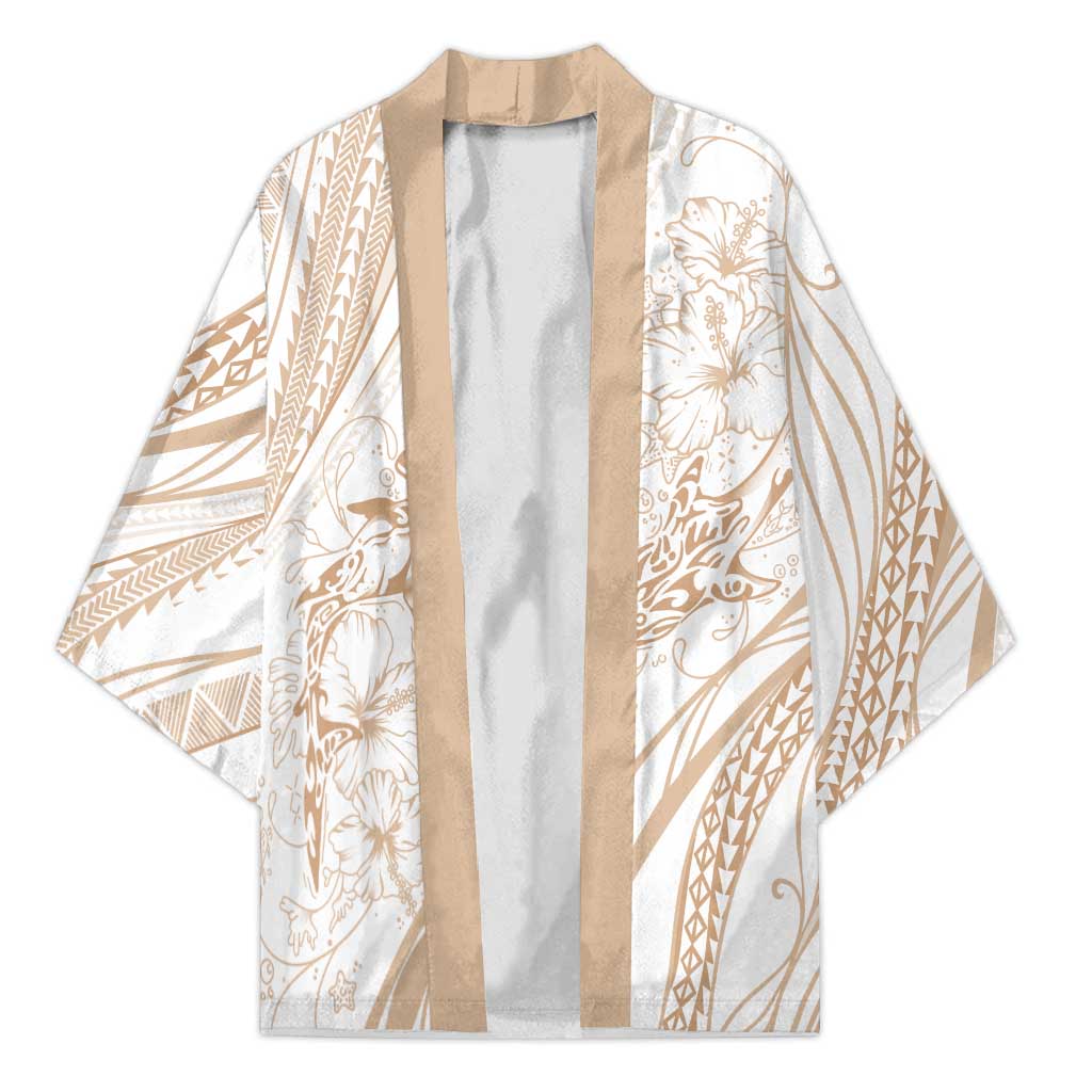 Sharks Couple Dreamy Polynesians Floral Sea Kimono Hazel - Polynesian Pride
