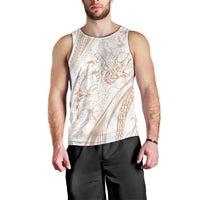 Sharks Couple Dreamy Polynesians Floral Sea Men Tank Top Hazel - Polynesian Pride