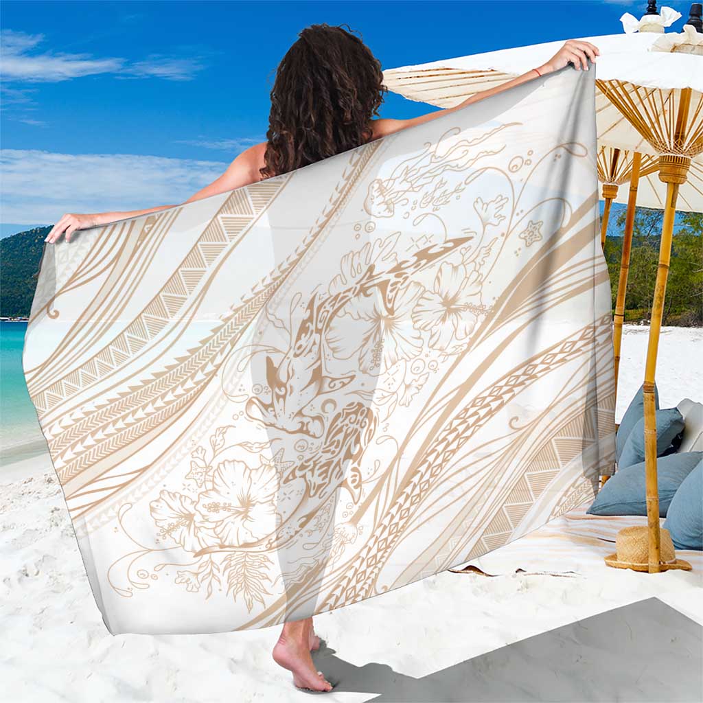 Sharks Couple Dreamy Polynesians Floral Sea Sarong Hazel - Polynesian Pride