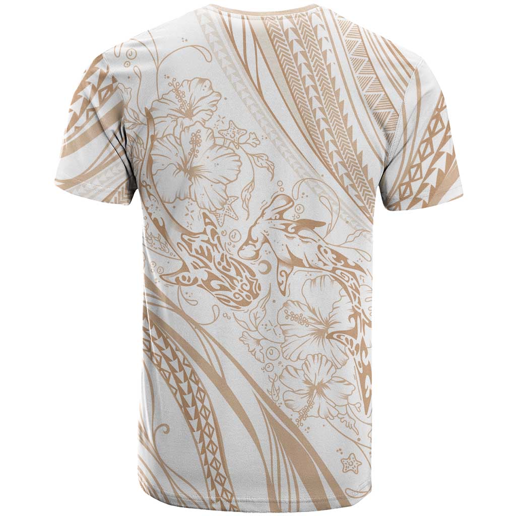 Sharks Couple Dreamy Polynesians Floral Sea T Shirt Hazel - Polynesian Pride