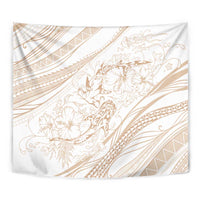 Sharks Couple Dreamy Polynesians Floral Sea Tapestry Hazel LT7 - Polynesian Pride
