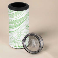 Sharks Couple Dreamy Polynesians Floral Sea 4 in 1 Can Cooler Tumbler Emerald - Polynesian Pride