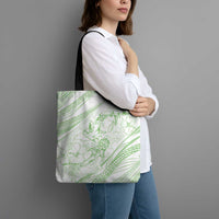 Sharks Couple Dreamy Polynesians Floral Sea Tote Bag Emerald - Polynesian Pride