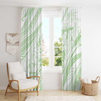 Sharks Couple Dreamy Polynesians Floral Sea Window Curtain Emerald - Polynesian Pride