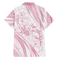 Sharks Couple Dreamy Polynesians Floral Sea Family Matching Puletasi and Hawaiian Shirt Pink LT7 - Polynesian Pride