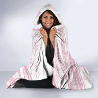 Sharks Couple Dreamy Polynesians Floral Sea Hooded Blanket Pink - Polynesian Pride