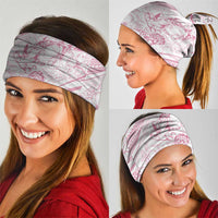 Sharks Couple Dreamy Polynesians Floral Sea Neck Gaiter Pink - Polynesian Pride