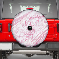 Sharks Couple Dreamy Polynesians Floral Sea Spare Tire Cover Pink LT7 - Polynesian Pride