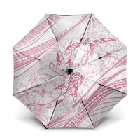Sharks Couple Dreamy Polynesians Floral Sea Umbrella Pink - Polynesian Pride