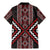 Red Tukutuku Pattern Aotearoa Family Matching Mermaid Dress and Hawaiian Shirt Niho Taniwha and Puhoro Motifs
