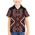 Red Tukutuku Pattern Aotearoa Family Matching Mermaid Dress and Hawaiian Shirt Niho Taniwha and Puhoro Motifs