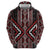 Red Tukutuku Pattern Aotearoa Hoodie Niho Taniwha and Puhoro Motifs