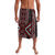 Red Tukutuku Pattern Aotearoa Lavalava Niho Taniwha and Puhoro Motifs