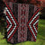 Red Tukutuku Pattern Aotearoa Quilt Niho Taniwha and Puhoro Motifs