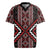 Red Tukutuku Pattern Aotearoa Rugby Jersey Niho Taniwha and Puhoro Motifs