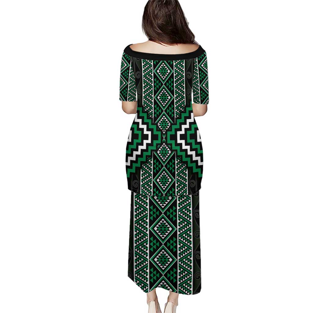 Jade Tukutuku Pattern Aotearoa Puletasi Niho Taniwha and Puhoro Motifs