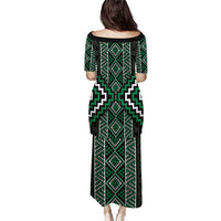 Jade Tukutuku Pattern Aotearoa Puletasi Niho Taniwha and Puhoro Motifs