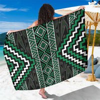 Jade Tukutuku Pattern Aotearoa Sarong Niho Taniwha and Puhoro Motifs