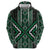 Jade Tukutuku Pattern Aotearoa Zip Hoodie Niho Taniwha and Puhoro Motifs