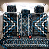 Azure Tukutuku Pattern Aotearoa Back Car Seat Cover Niho Taniwha and Puhoro Motifs