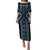 Azure Tukutuku Pattern Aotearoa Puletasi Niho Taniwha and Puhoro Motifs