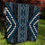 Azure Tukutuku Pattern Aotearoa Quilt Niho Taniwha and Puhoro Motifs