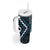 Azure Tukutuku Pattern Aotearoa Tumbler With Handle Niho Taniwha and Puhoro Motifs
