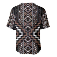 Classic Tukutuku Pattern Aotearoa Baseball Jersey Niho Taniwha and Puhoro Motifs