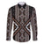 Classic Tukutuku Pattern Aotearoa Family Matching Tank Maxi Dress and Hawaiian Shirt Niho Taniwha and Puhoro Motifs