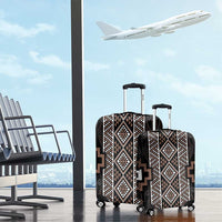 Classic Tukutuku Pattern Aotearoa Luggage Cover Niho Taniwha and Puhoro Motifs LT7 - Polynesian Pride