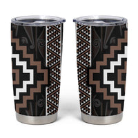Classic Tukutuku Pattern Aotearoa Tumbler Cup Niho Taniwha and Puhoro Motifs