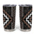 Classic Tukutuku Pattern Aotearoa Tumbler Cup Niho Taniwha and Puhoro Motifs