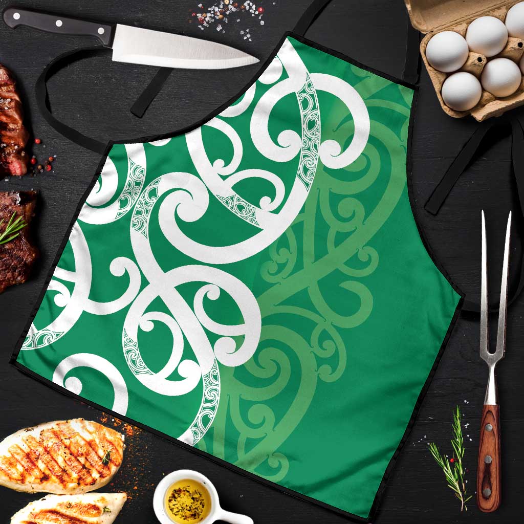 Pounamu Green Maori Apron Koru Kowhaiwhai - Polynesian Pride