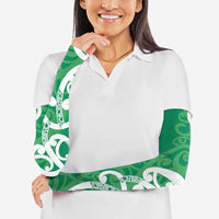 Pounamu Green Maori Arm Sleeves Koru Kowhaiwhai - Polynesian Pride