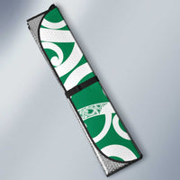 Pounamu Green Maori Auto Sun Shade Koru Kowhaiwhai - Polynesian Pride