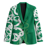 Pounamu Green Maori Blazer Koru Kowhaiwhai - Polynesian Pride