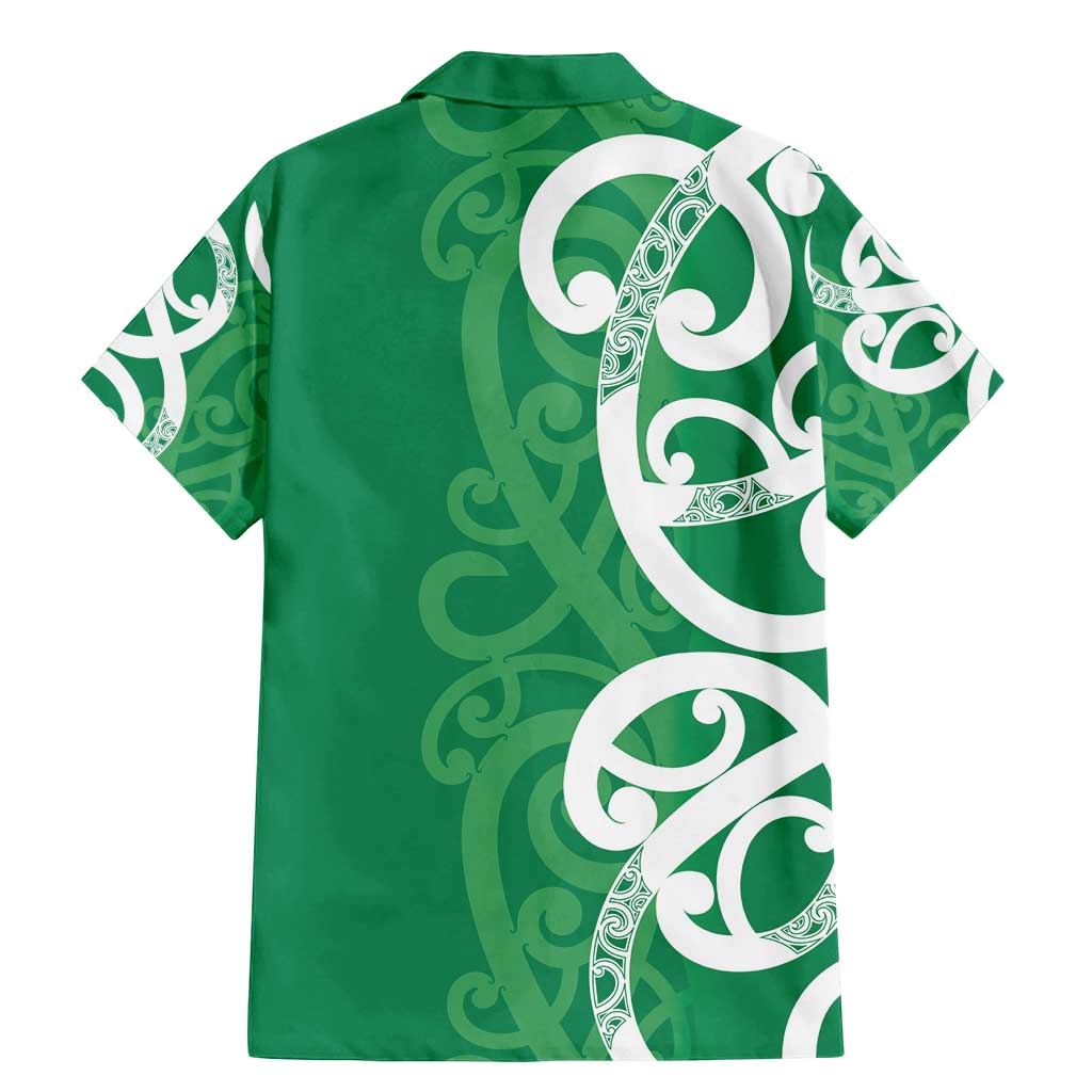 Pounamu Green Maori Family Matching Mermaid Dress and Hawaiian Shirt Koru Kowhaiwhai LT7 - Polynesian Pride