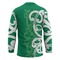Pounamu Green Maori Hockey Jersey Koru Kowhaiwhai - Polynesian Pride