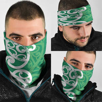 Pounamu Green Maori Neck Gaiter Koru Kowhaiwhai - Polynesian Pride