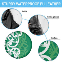 Pounamu Green Maori Spare Tire Cover Koru Kowhaiwhai - Polynesian Pride