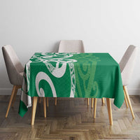 Pounamu Green Maori Tablecloth Koru Kowhaiwhai - Polynesian Pride